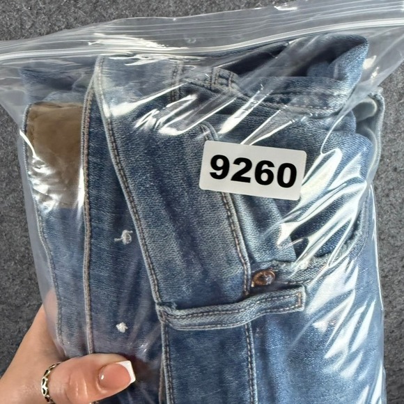 American Eagle Women's Wide Leg Jeans Super Stretch 20 Short Blue Wash NWT New - Picture 10 of 10